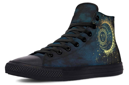 Printed Couple High-top Canvas Shoes