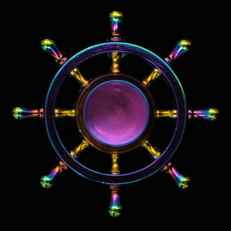 Electroplating colorful fingertip spinning top