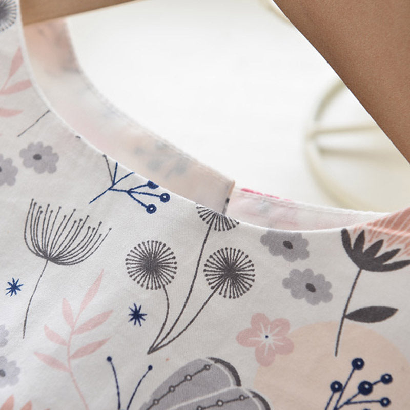 Spring and summer butterfly print sleeveless dress