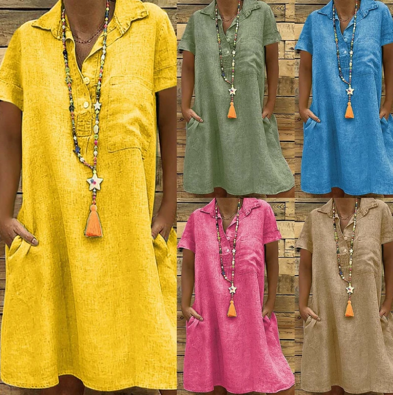 Plus size short sleeve dress