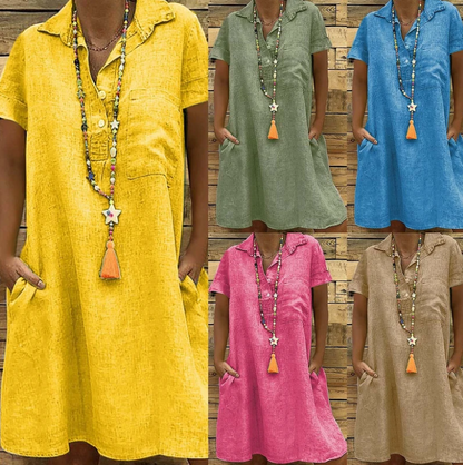 Plus size short sleeve dress