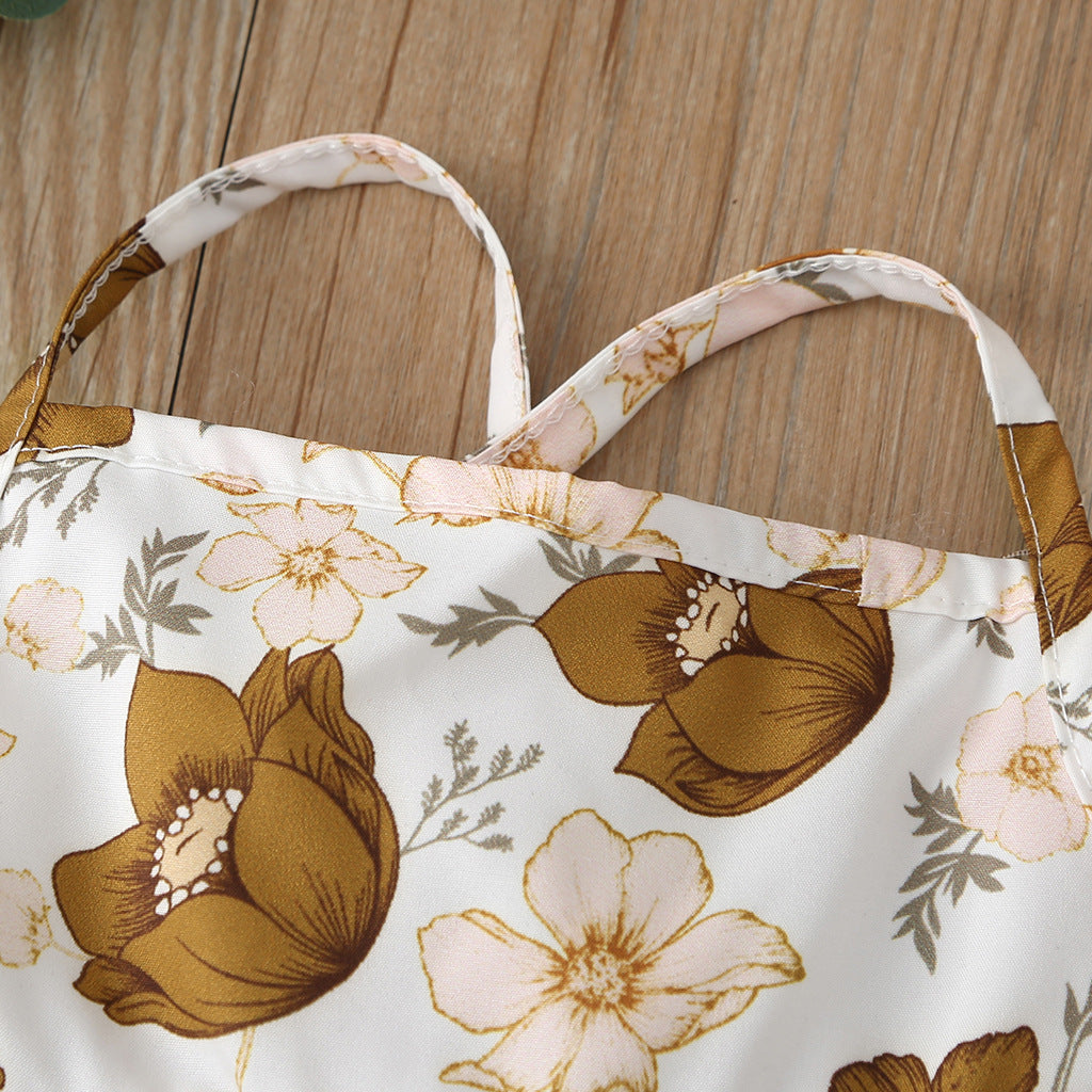 Fashion suspender jumpsuit skirt