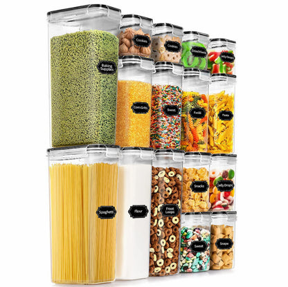 Airtight Cereal Storage Container – Large BPA-Free Plastic Pantry Crisper with Pour Spout