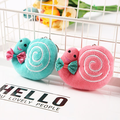 Cartoon cute snail plush pendant