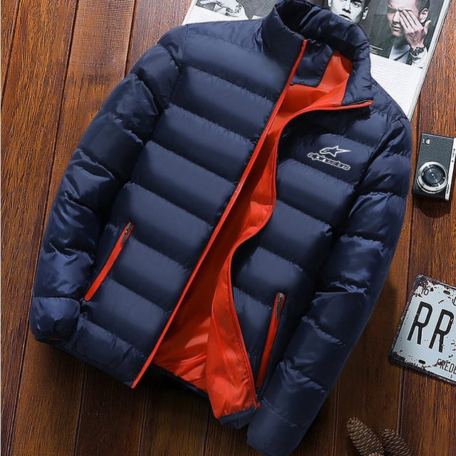 Winter stars jacket men's fashion stand collar