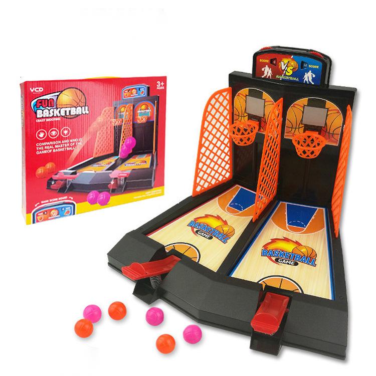 Double play basketball toy children's finger ejection