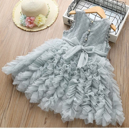 Fashion Girl's Multi-layer Net Yarn Girl Dress Cake Skirt