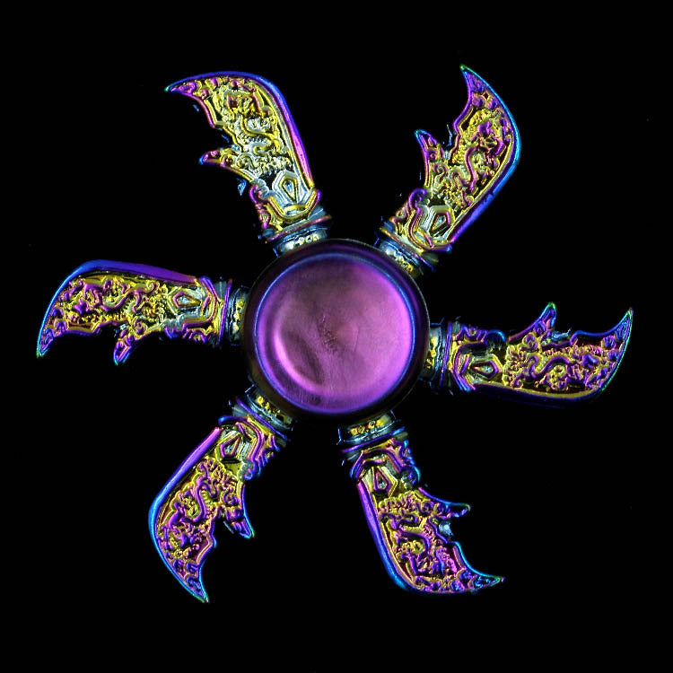 Electroplating colorful fingertip spinning top