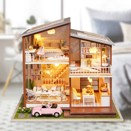 loft villa handmade small house model creative birthday gift girl