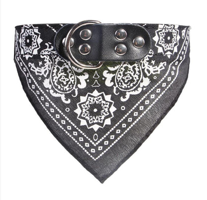 Printed triangle scarf saliva towel small dog collar