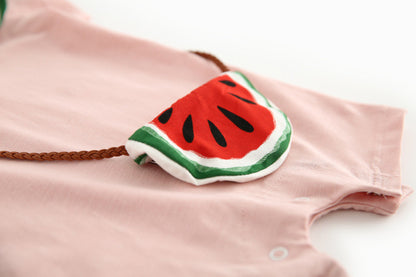 Cute cartoon watermelon baby romper