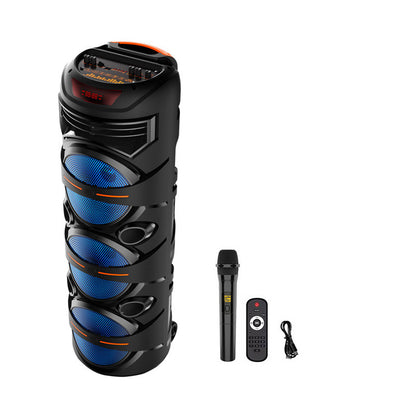 Stage Lights Bluetooth Speaker Home Wireless Microphone Portable