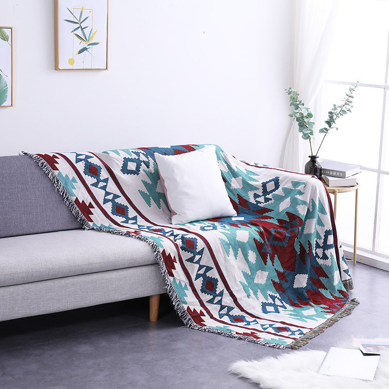 Knitted thread blanket sofa cover