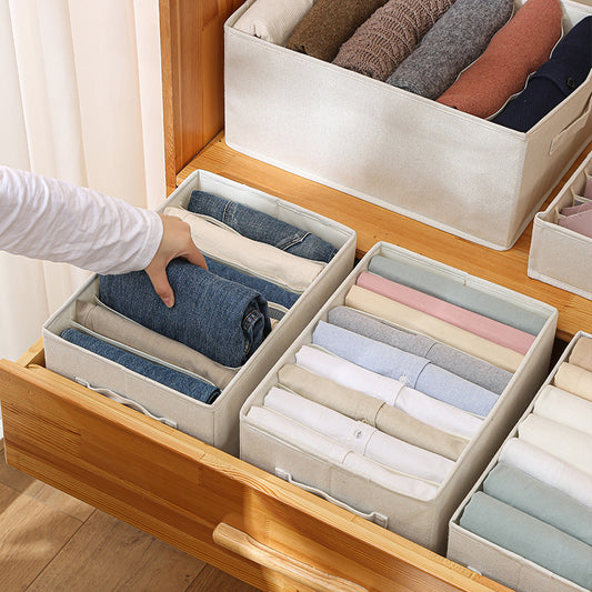 Household Fashion Cotton And Linen Clothes Storage Box