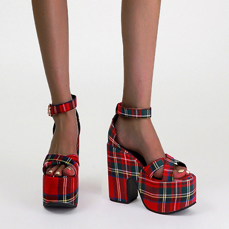New Women  Shoes Thick High Heeled Platform - FLIPSTYLEZLLC
