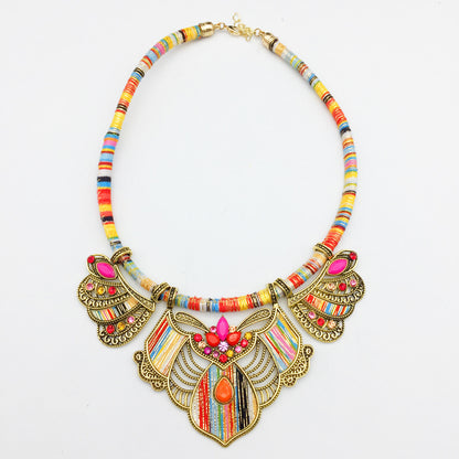 Bohemian drop stone alloy jewelry set