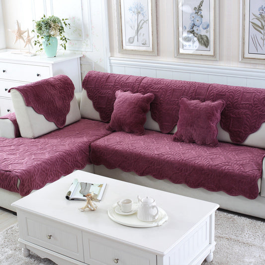 Plush non-slip sofa cushion