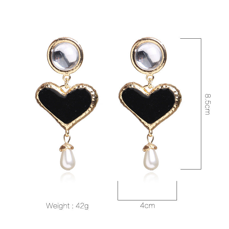 Female Assembly Jewelry Exaggerated Big Earrings Fashion Personality Retro Rhinestone