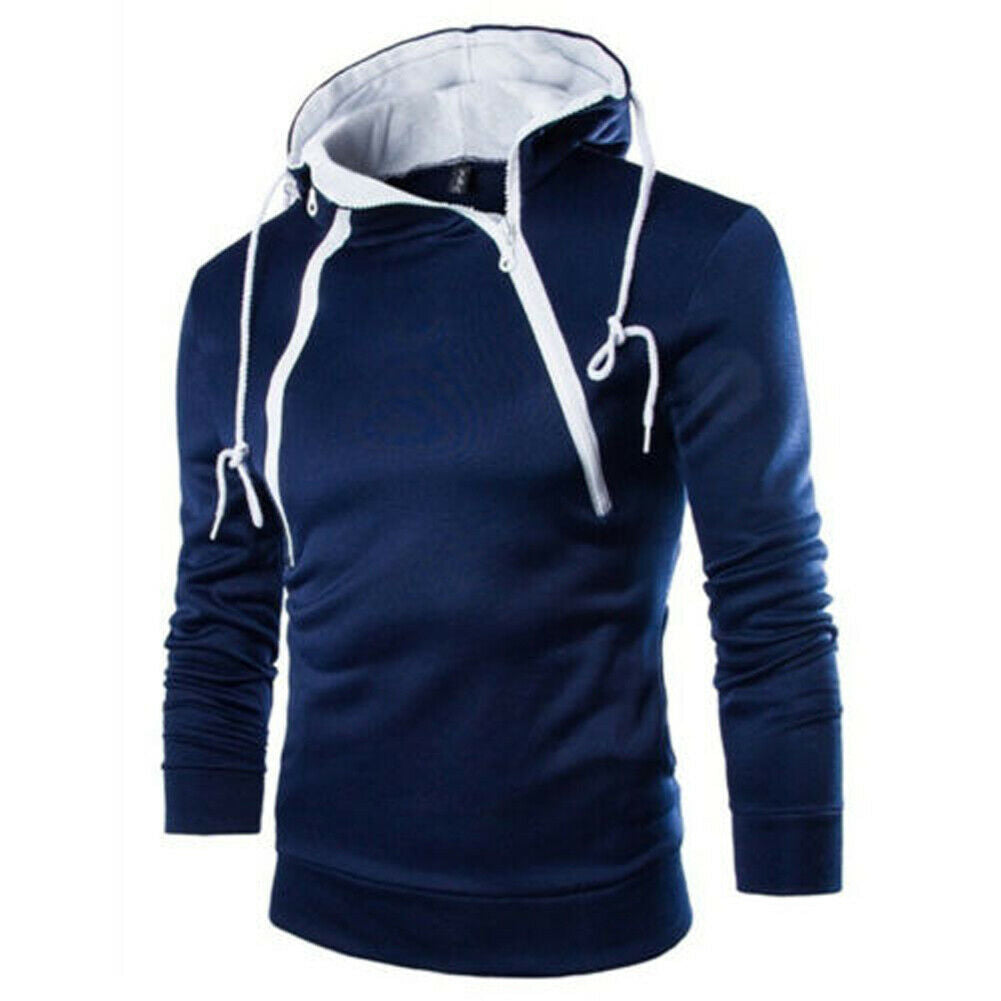 Double zip cardigan plus size hood