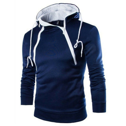 Double zip cardigan plus size hood