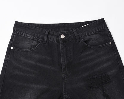 Men's Washed Old Torn Jeans