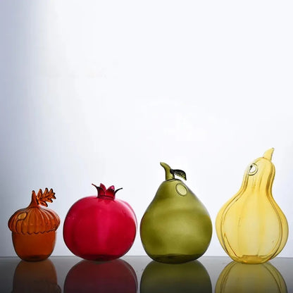 Fruit Series Pomegranate Glass Modeling Creative Vase