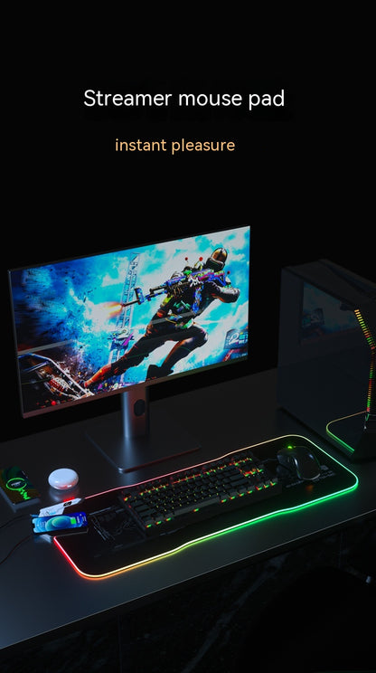 RGB Wireless Charging Mouse Pad with LED Lights for Gaming and Office Use