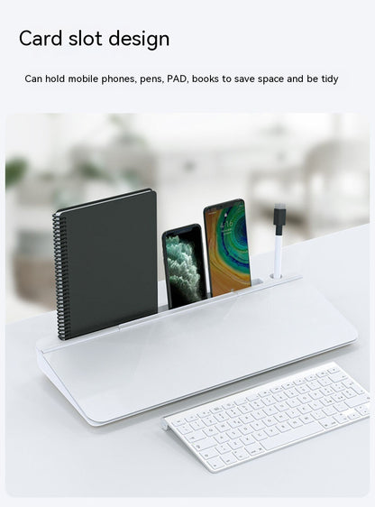 Computer Desktop Keyboard Portable Erasable Message Note Board Office Storage Box