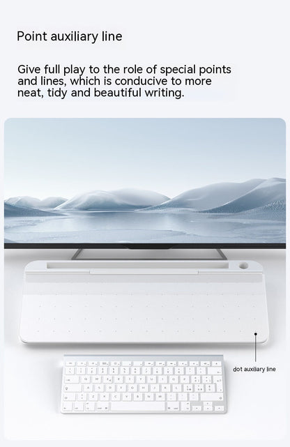 Computer Desktop Keyboard Portable Erasable Message Note Board Office Storage Box