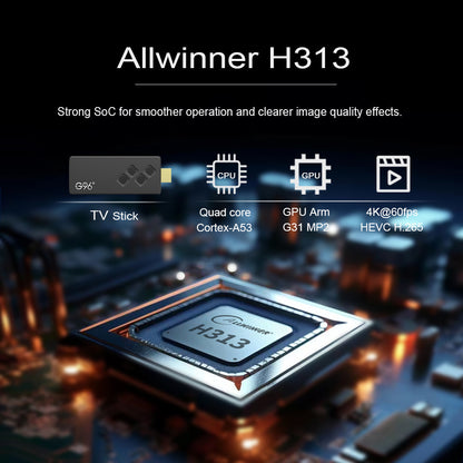 New G96TVDongle Allwinner H313 Android 13 Dual WIFI Bluetooth HD Android TVBOX