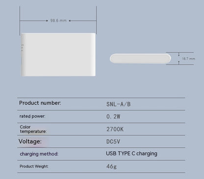 Intelligent Human Body Light Energy Double Induction Night Light