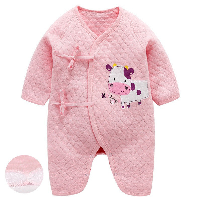 Newborn One-Piece Garment Spring Cotton-Padded Clothes Class A Clothing Bag Fart Suit