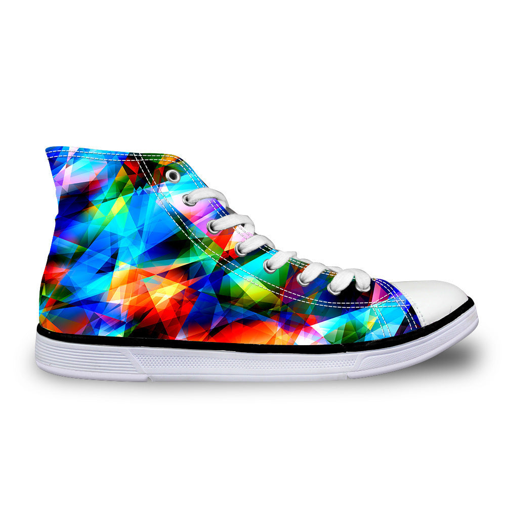 Colorful corrugated canvas shoes