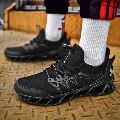 Shock-absorbing running shoes