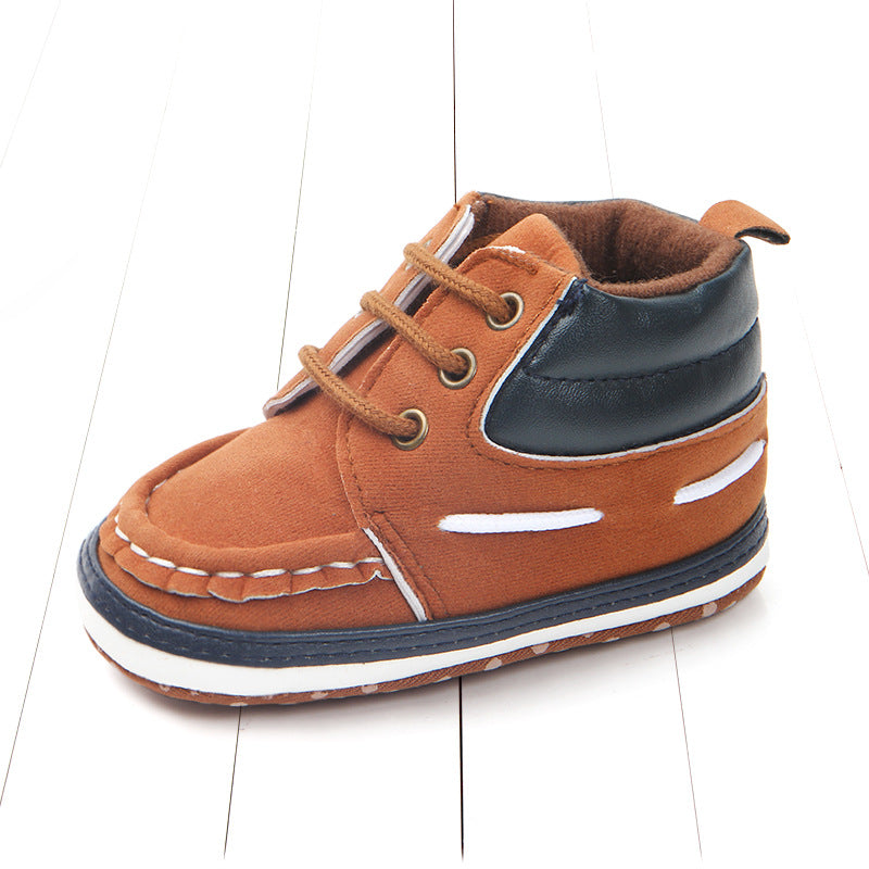Lacing solid color casual walking shoes