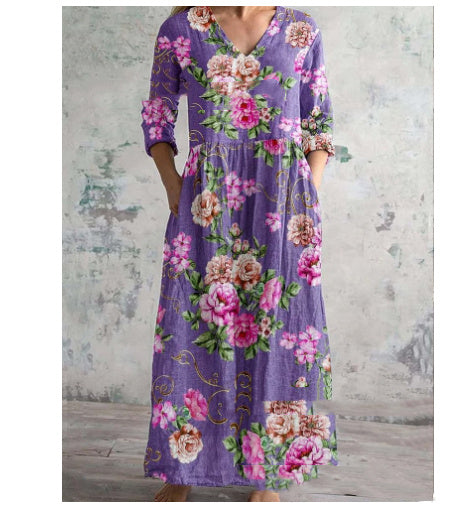 Women's Clothing Loose Fashion Printing Dress