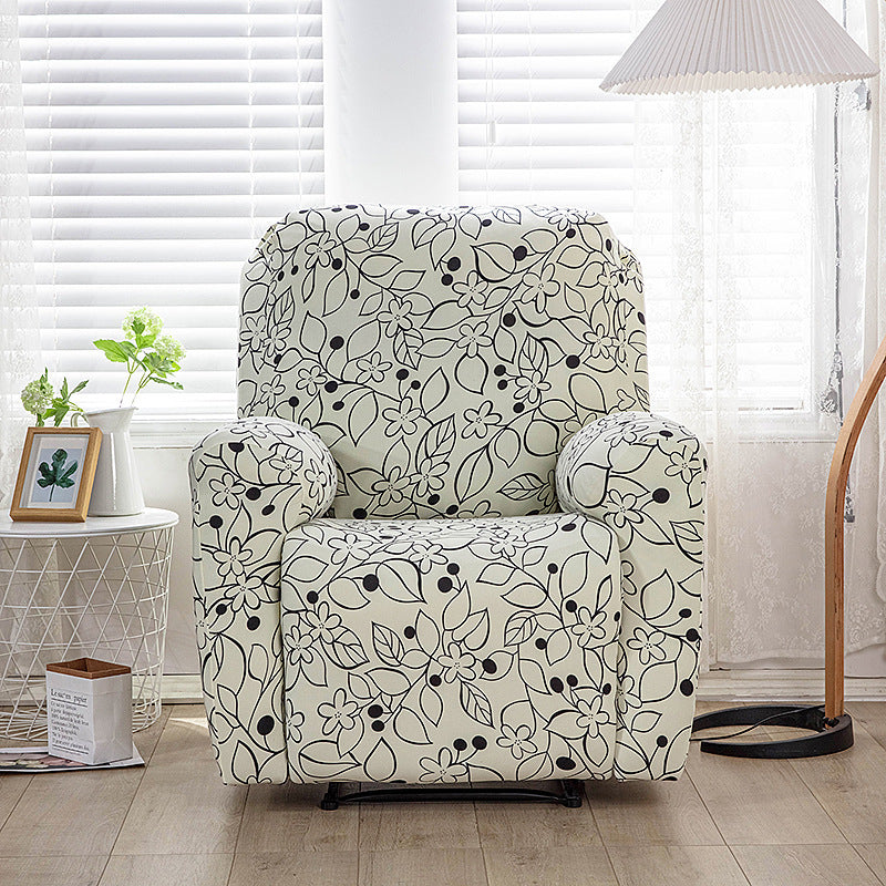 Stretch Printed Fabric All Inclusive Recliner Cover Single Seat