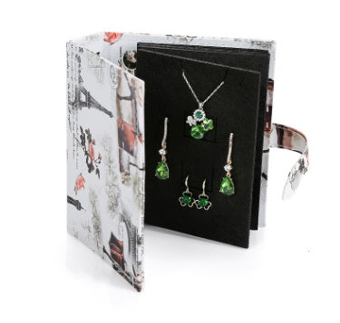 Shore non-portable creative jewelry jewelry storage box Leather earring earring storage book Jewelry album box
