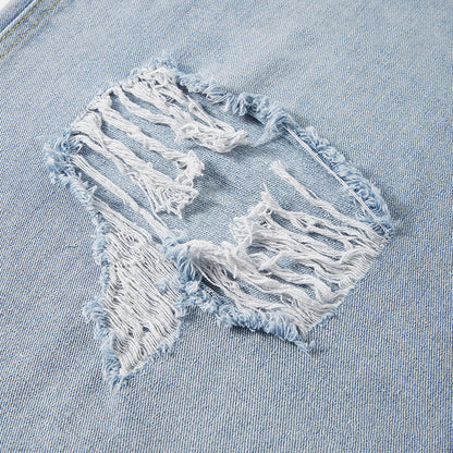 Men's Distressed Washed Ripped Jeans