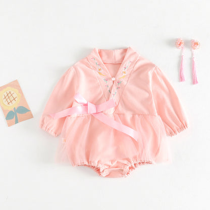 Hanfu Chinese Style Clothes Full Moon Suit One Year Old Photo Princess Clothes