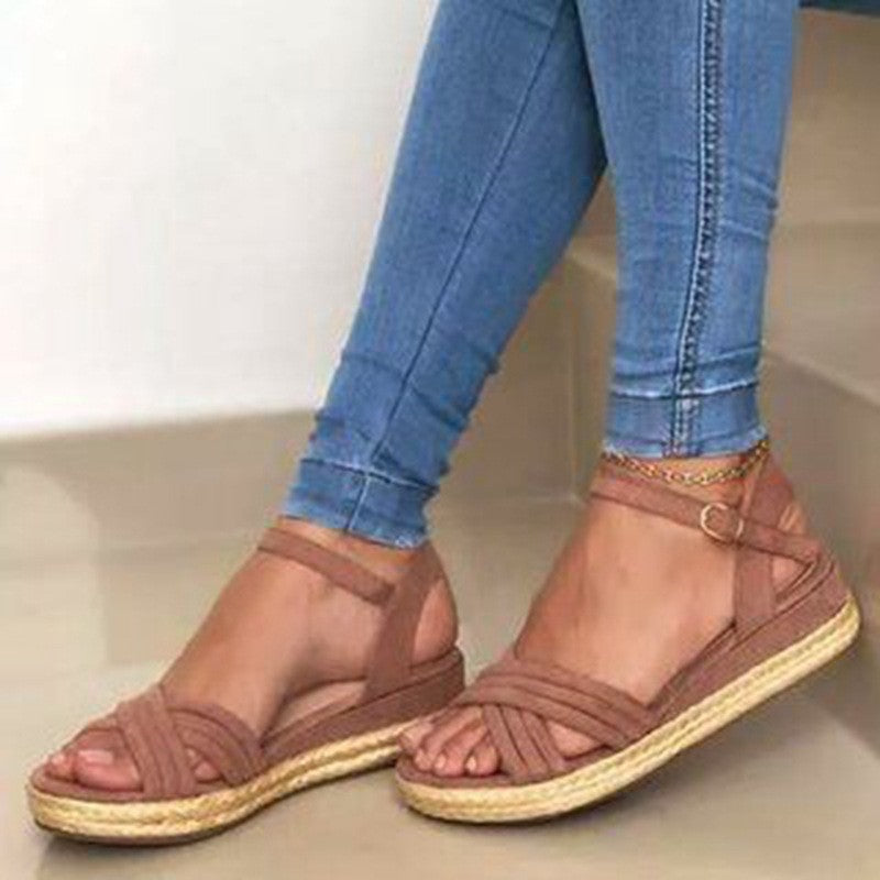 Fish Mouth Adult Viscose Shoes European And American Plus Size Women's Sandals