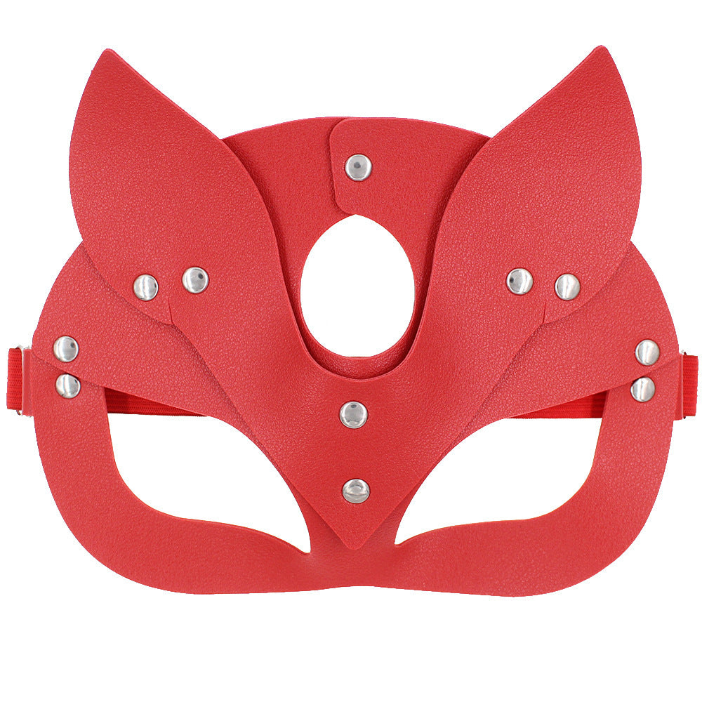 European And American Personalized PU Leather Fox Mask