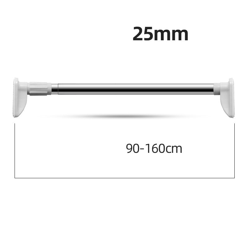 Built-In Spring Stainless Steel Non-Perforated Clothes Rail