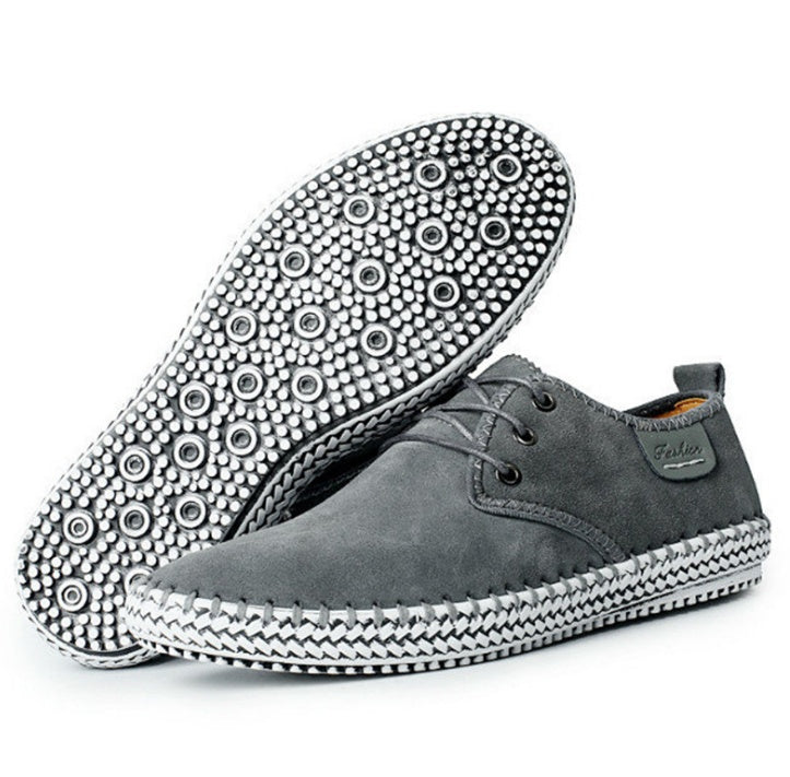 new casual shoes large size leather shoes handmade leather stitching men's shoes