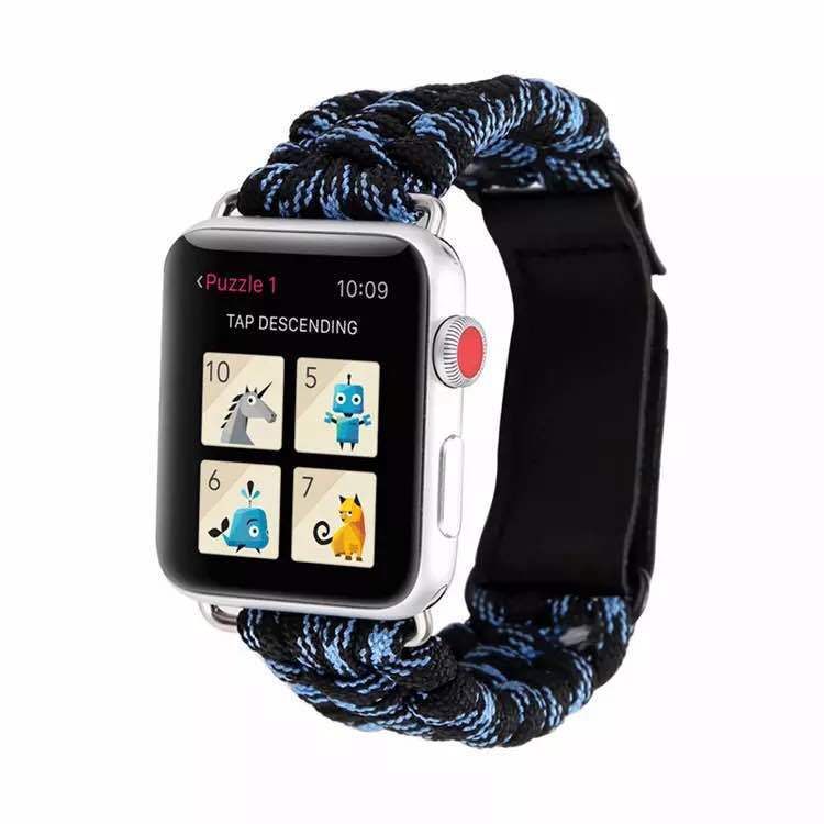 Compatible with Apple, Velcro Braided Umbrella Cord Iwatch Strap