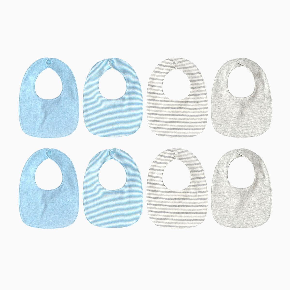 Fashion 8-piece Set Of Baby Drool Towel In Solid Color