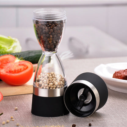 Hourglass 2-in-1 Dual Head Manual Pepper Grinder