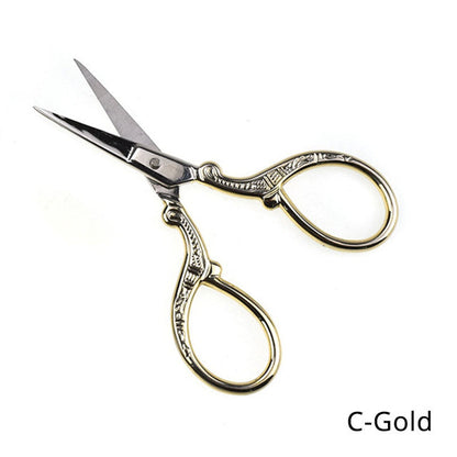 Retro Gold Crane Tailor Scissors