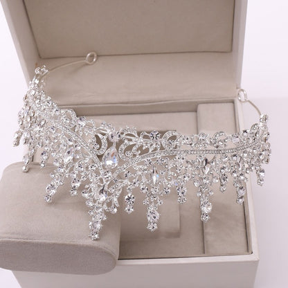 Silver Crystal Drop Bridal Jewelry Set - FLIPSTYLEZLLC