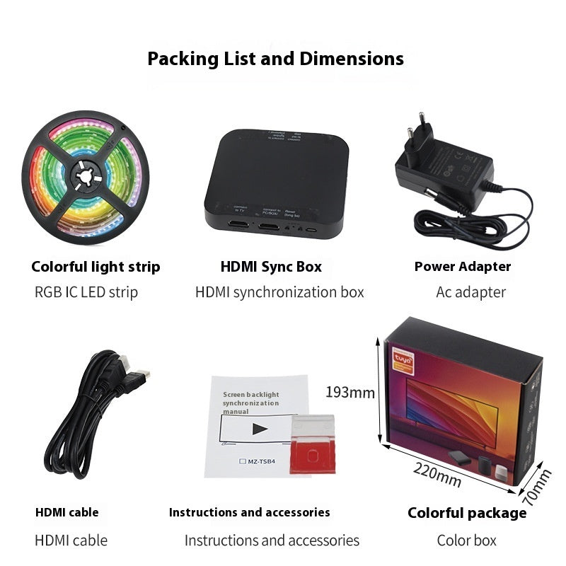 Graffiti Smart Acousto-optic Synchronous TV Ambience Light